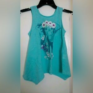 Derek heart summer blue tank top M